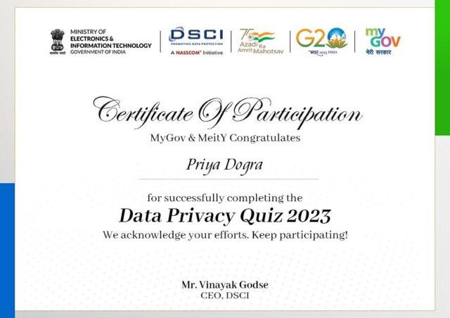 data privacy quiz my gov 2023