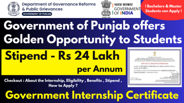 Punjab Good Governance Fellowship Programme