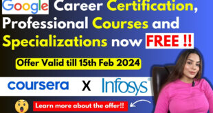 coursera in partnership with infosys offers free certification courses