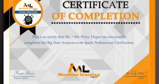 Big Data Analysis with Spark certification