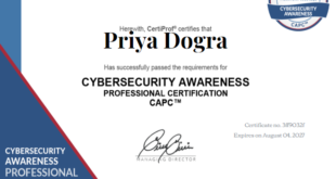 cybersecurity awareness CERTIFICATE